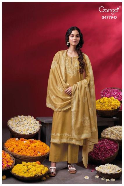Ganga mivana 4779 cotton dress materials wholesale